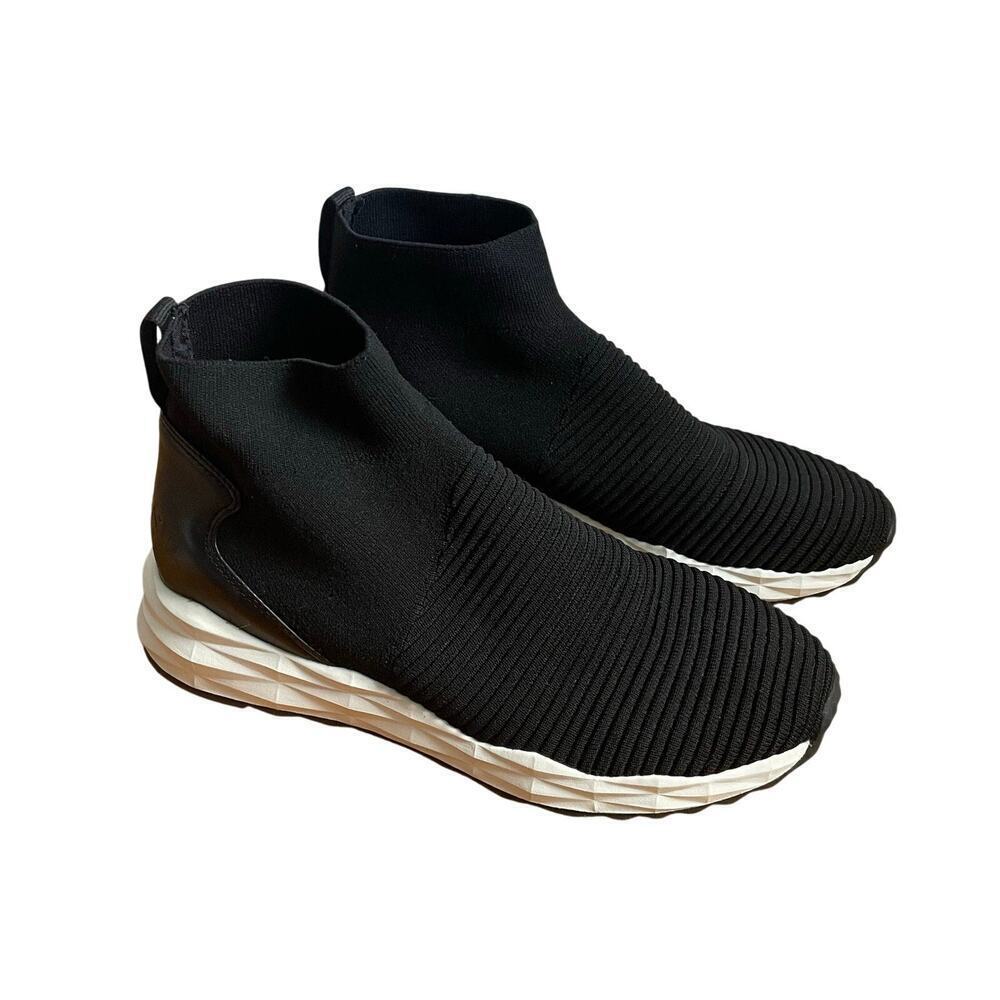 Ash Spot knit sock sneakers in midnight black chunky rubber sole EU 40 US 9